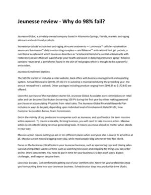 Jeunesse Review - Why Do 98% Fail?