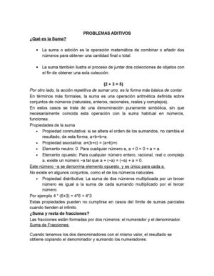 PROBLEMAS ADITIVOS