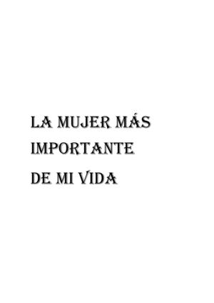 LA MUJER MAS IMPORTANTE