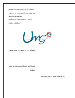 Ensayo Firma electrónica