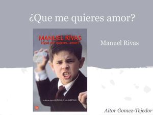 ¿Que me quieres amor? Aitor G-T 2G