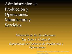 Ubicación de las Instalaciones