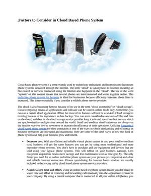 Calaméo - Benefits of Using Cloud Based Phone System