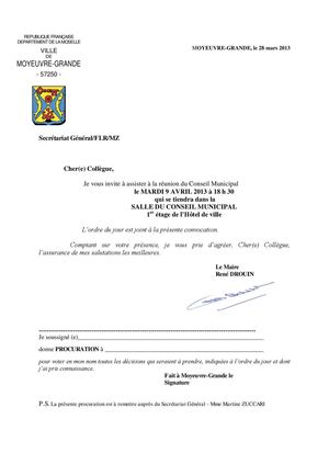 PV Conseil Municipal du 9 avril 2013 de Moyeuvre-Grande