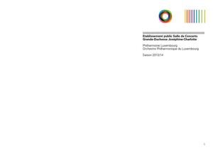 Philharmonie Luxembourg Saisonbroschüre 2013/14