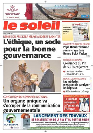 Edition du 15 Avril 2013