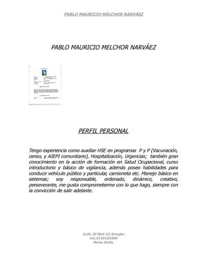 HOJA DE VIDA ENFERMERO