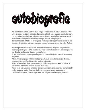 autobiografia 