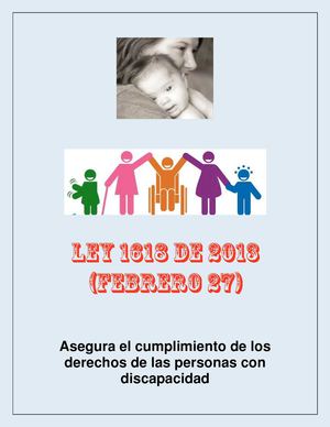 LEY  1618 de 2013 - CONGRESO
