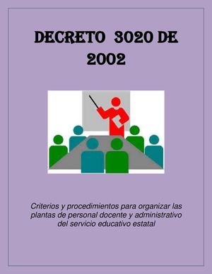 DECRETO 3020 DE 2002