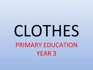 CLOTHES 3º Educación Primaria 12-13