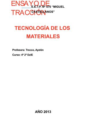 Apunte Nº 3- Ensayo De Tracción