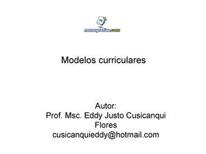 modelos curriculares