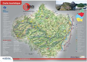 La carte touristique Ardèche plein Coeur 2013