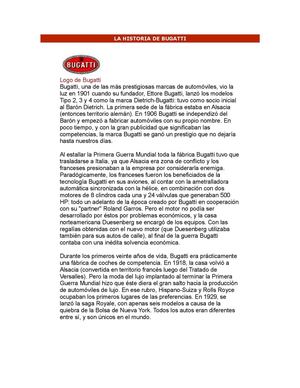 historia de automovil bugati