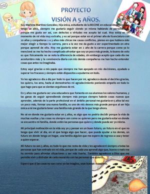 Proyecto. Visión a 5 años