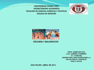 MAPAS CONCEPTUALES VÓLEIBOL Y BALONCESTO