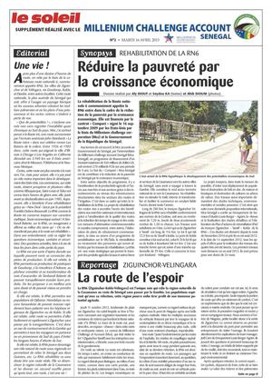 Réhabilitation de la RN6 / Supplément réalisé avec le MCA