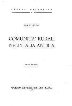 Comunità rurali nell'Italia antica