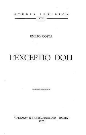 L'Exceptio doli