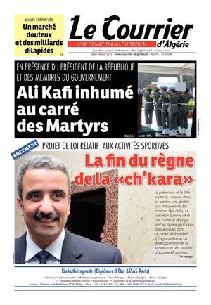Le Courrier d'Algérie du jeudi 18 avril 2013