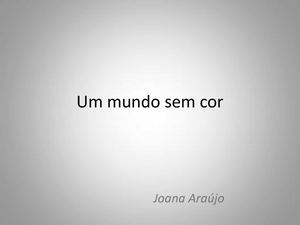 Um mundo sem cor
