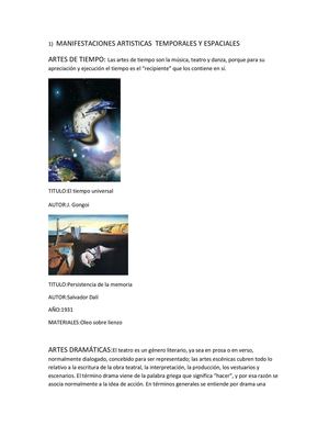 Trabajo práctico Nº 1 'Lenguajes artísticos y etapas de la mirada'