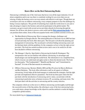 Know-How on the Best Outsourcing Books