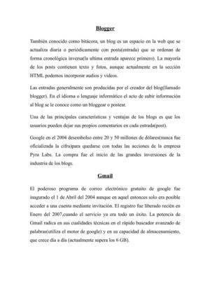 Historia De Blog & Gmail