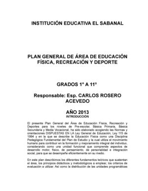 Plan de Area de Educación Física