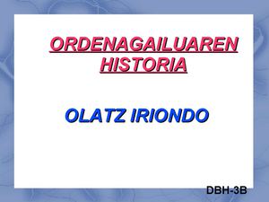 Ordenagailuaren historia
