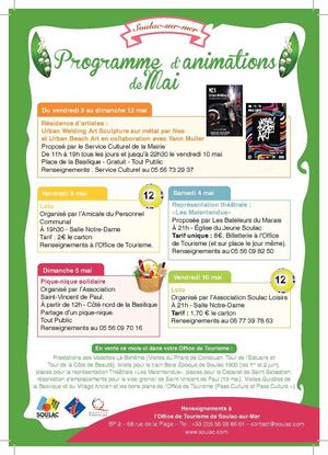 Programme d'animation de mai 