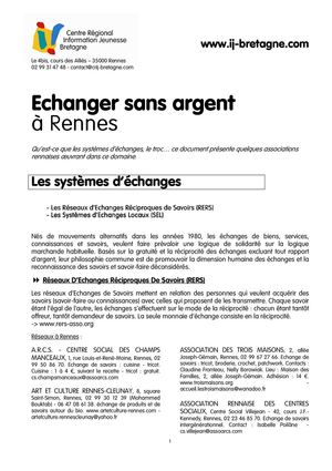 Échanger sans argent à Rennes