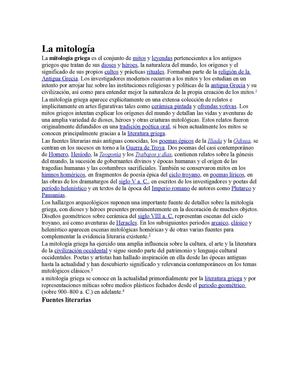 La mitología griega