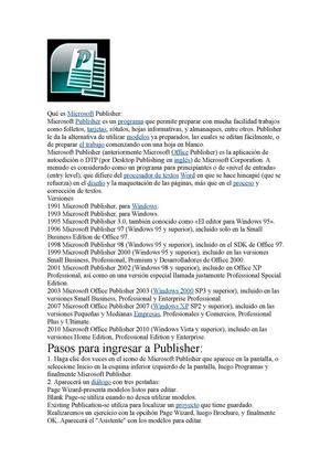 Qué es Microsoft Publisher
