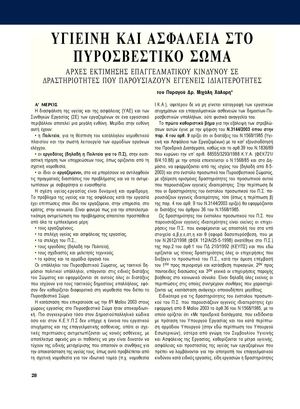 Υγιεινή και Ασφάλεια στο Πυροσβεστικό Σώμα: Αρχές εκτίμησης επαγγελματικού κινδύνου σε δραστηριότητες που παρουσιάζουν εγγενείς Ιδιαιτερότητες
