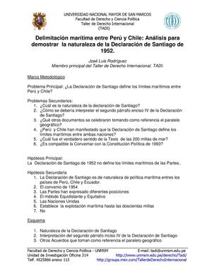 DECLARACIÓN DE SANTIAGO DE 1952