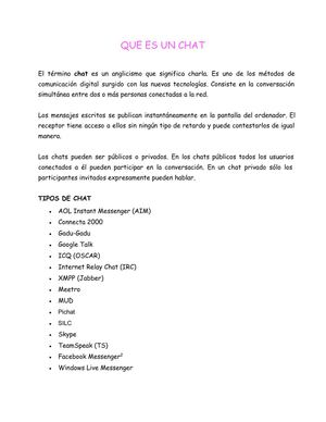 QUE ES UN CHAT 