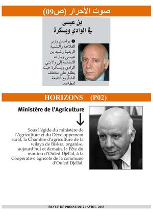 REVUE DU 21 AVRIL 2013