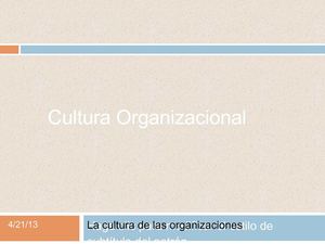 PPT - Cultura Organizacional(2