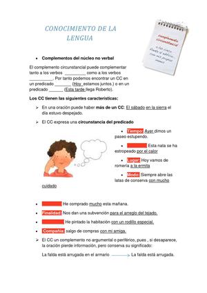 Complementos del verbo