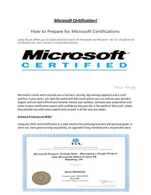 Microsoft Certification by Pass-4sure