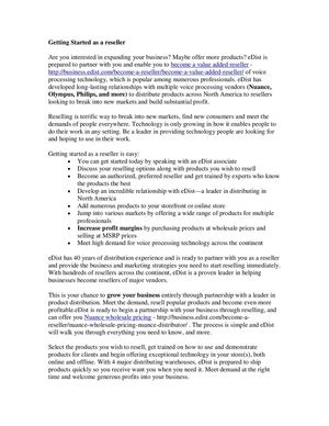 Getting Started as a reseller