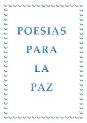 POESIAS PARA LA PAZ