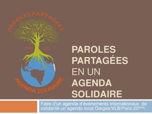 Paroles partagées en un agenda solidaire