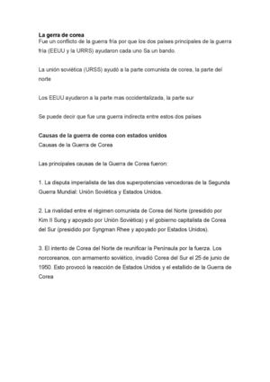 La guerra de corea 