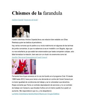 Chismes de la farandula