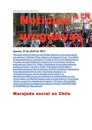 Noticias Uruguayas martes 23 de abril del 2013
