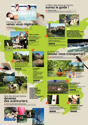 Carte touristique Béarn des Gaves
