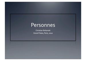 Christian Boltanski Personnes